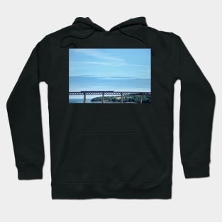 A train crossing across the Forth Bridge, Scotland Hoodie